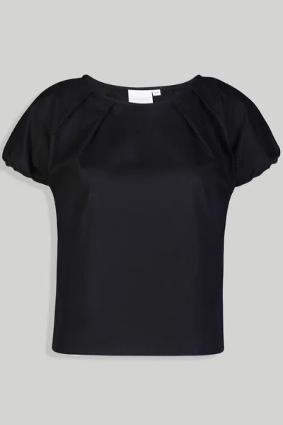 Reistor Balloon Sleeve Top In Black