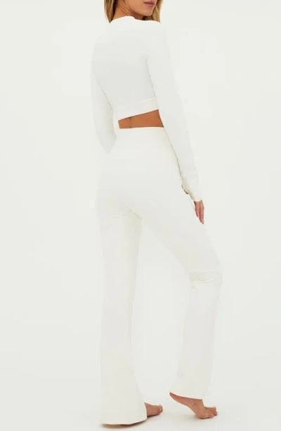 Beach Riot Alani Vented Hem Pants In Snow Cloud