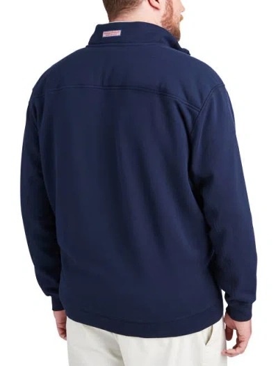 Vineyard Vines Big & Tall 1/4-zip Collegiate Shep Shirt In Vineyard Nvy