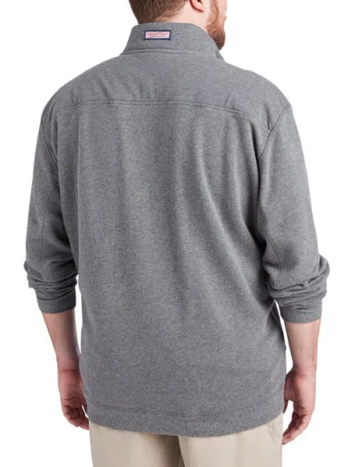 Vineyard Vines Big & Tall 1/4-zip Collegiate Shep Shirt In Charcoal