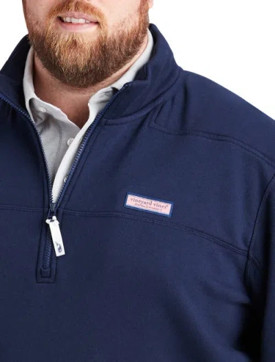 Vineyard Vines Big & Tall 1/4-zip Collegiate Shep Shirt In Vineyard Nvy