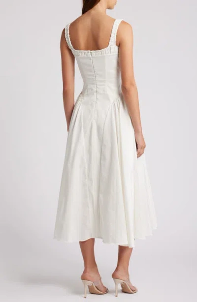 House Of Cb Lolita Corset Cotton Blend Fit & Flare Dress In White