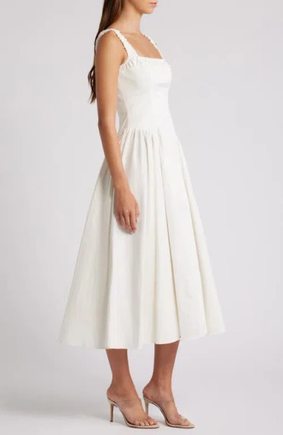 House Of Cb Lolita Corset Cotton Blend Fit & Flare Dress In White