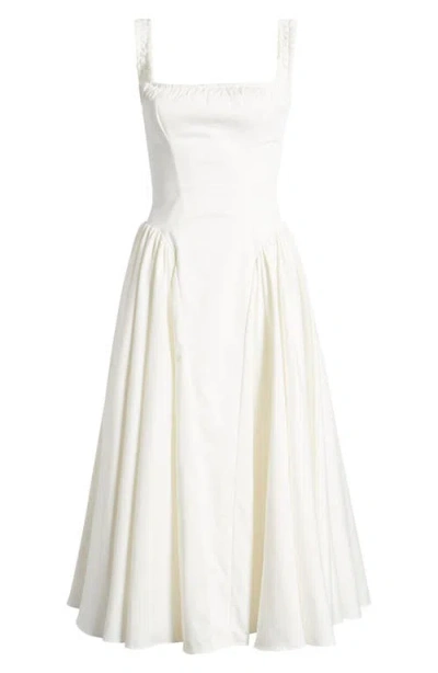 House Of Cb Lolita Corset Cotton Blend Fit & Flare Dress In White