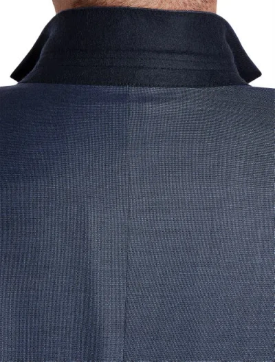 Oak Hill Premium By Dxl Jacket-relaxer Sharkskin Suit Jacket In Navy