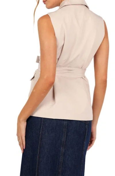 Petal And Pup Petal & Pup Emberley Tie Waist Vest In Neutral
