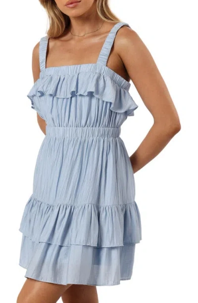 Petal And Pup Petal & Pup Jane Ruffle Cutout Minidress In Blue