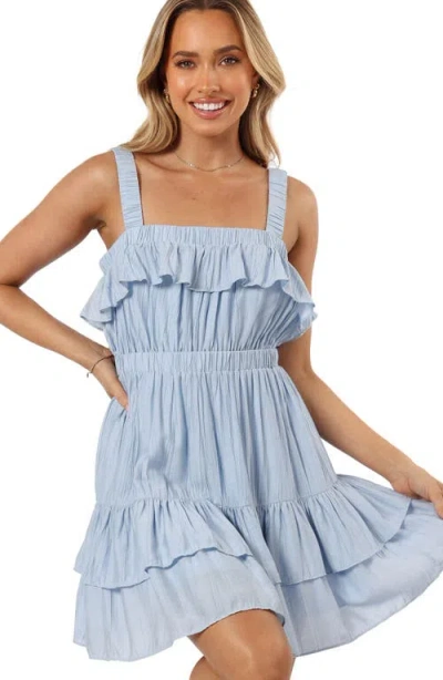 Petal And Pup Petal & Pup Jane Ruffle Cutout Minidress In Blue