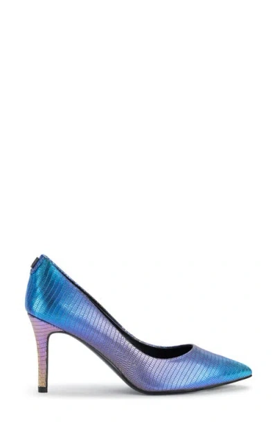 Karl Lagerfeld Paris Royale Pointed Toe Pump In Blue Multi