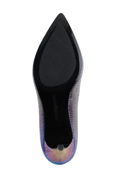 Karl Lagerfeld Paris Royale Pointed Toe Pump In Blue Multi