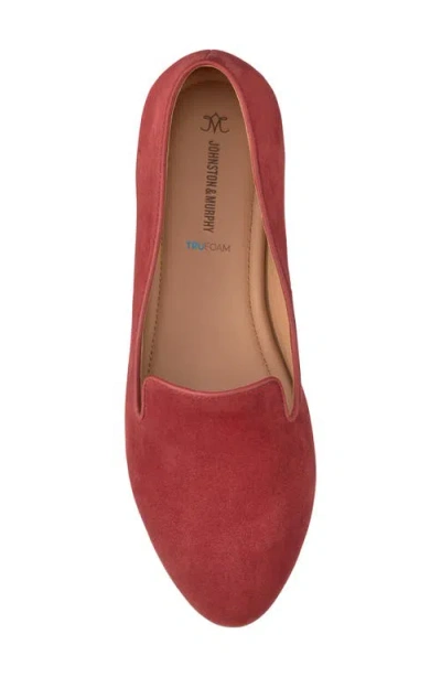 Johnston & Murphy Delanie Loafer In Dark Red Suede