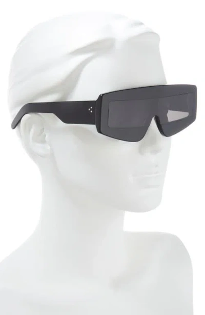 Rick Owens Phleg Oversize Rectangular Sunglasses In Black