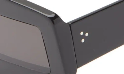 Rick Owens Phleg Oversize Rectangular Sunglasses In Black