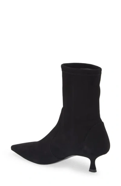 Stuart Weitzman Naomi 50 High Heels Ankle Boots In Black Suede
