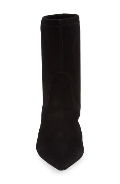 Stuart Weitzman Naomi 50 High Heels Ankle Boots In Black Suede