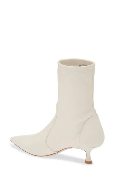 Stuart Weitzman Naomi 50 Bootie In Cream Stretch Nappa