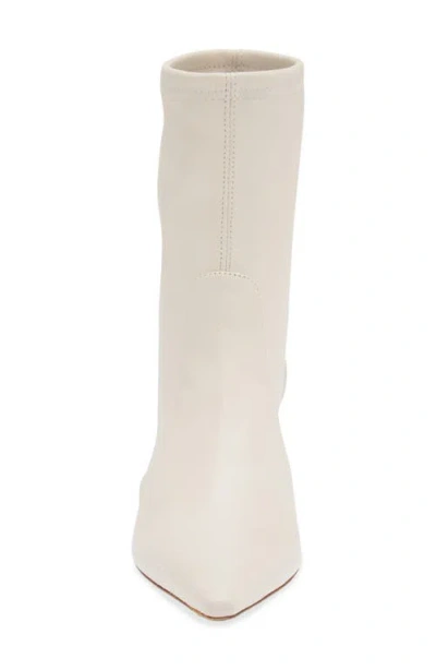 Stuart Weitzman Naomi 50 Bootie In Cream Stretch Nappa