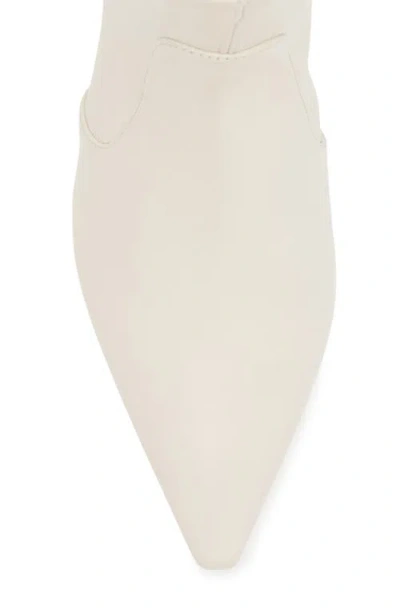 Stuart Weitzman Naomi 50 Bootie In Cream Stretch Nappa