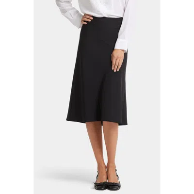 Nydj Marilyn Linen-blend A-line Skirt In Black