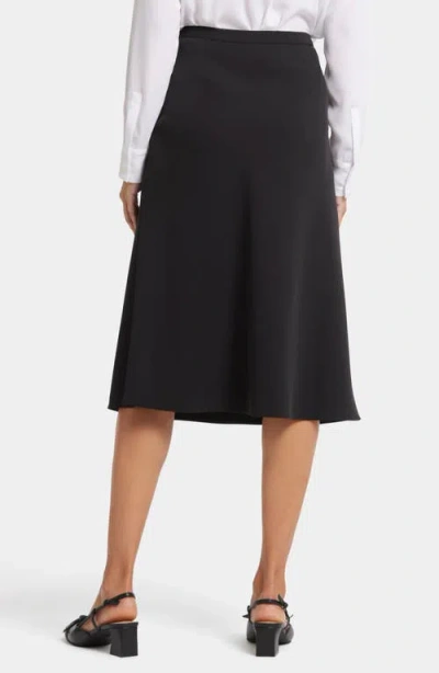 Nydj Marilyn Linen-blend A-line Skirt In Black
