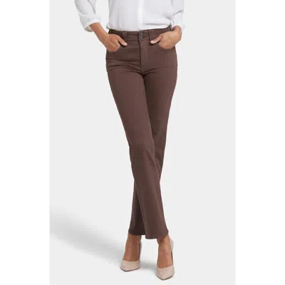 Nydj Marilyn Coffee Bean Straight Leg Jean In Coffee Bean