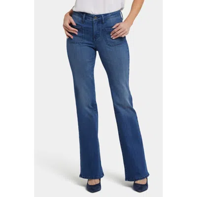 Nydj Ava Patch Pocket Flare Jeans In Tideway