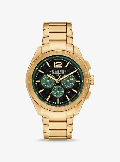 Michael Kors Oversized Accelerator 2.0 Gold-tone Watch In Gold
