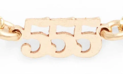 Shop Set & Stones Angel Numbers Bracelet In Gold / 555