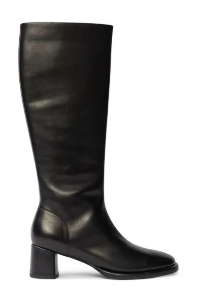 Black Suede Studio Sita Block Heel Boot In Black