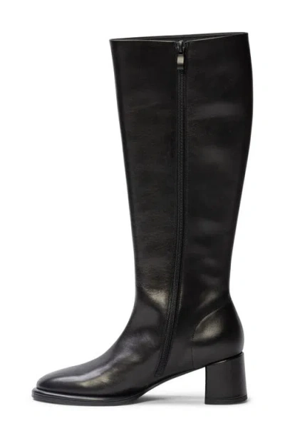 Black Suede Studio Sita Block Heel Boot In Black