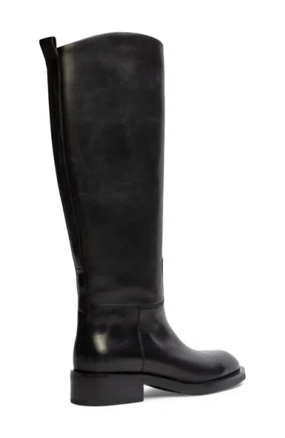 Black Suede Studio Pace Tall Boot In Black