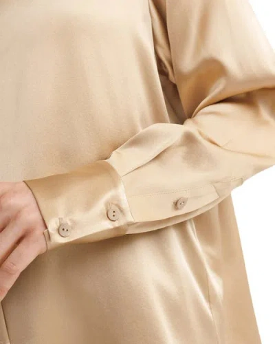 Lilysilk Oversize Style Silk Blouse In Brown