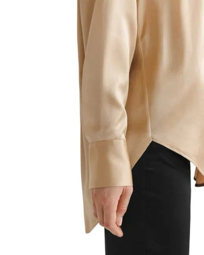 Lilysilk Oversize Style Silk Blouse In Brown