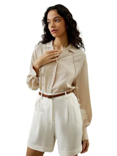 Lilysilk Women Sos Shirt In Ivory Cream