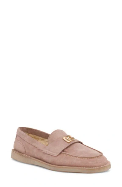 Dolce & Gabbana Logo-lettering Loafers In Pink