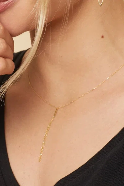 Oradina Women's 14k Yellow Solid Gold Vicenza Drop Necklace In Yellow Gold