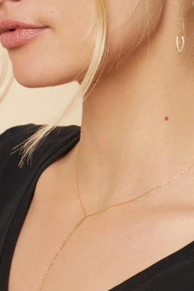 Oradina Women's 14k Yellow Solid Gold Vicenza Drop Necklace In Yellow Gold