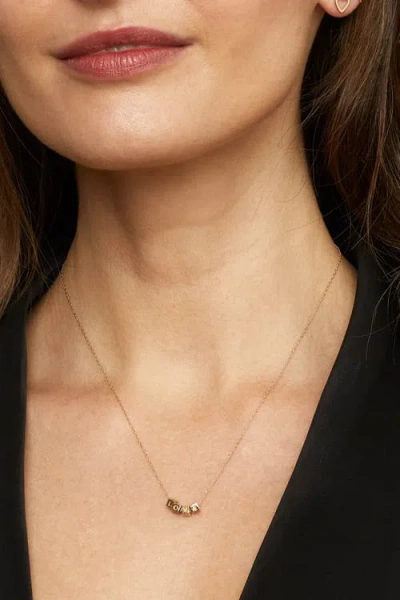 Oradina 14k Yellow Gold Love Cubed Necklace In Yellow Gold