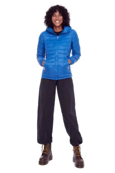 Alpine North Yoho Ladies' Women's Vegan Down (recycled) Lightweight Packable Puffer In Cobalt