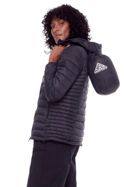 Alpine North Women's Yoho Ladies' | Lightweight Packable Puffer Jacket & Bag In Black