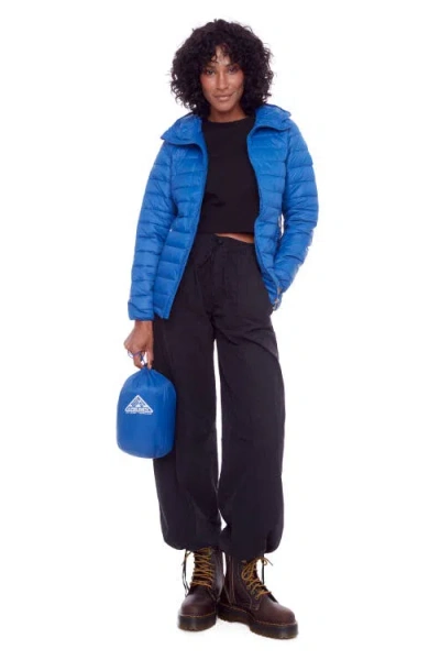 Alpine North Yoho Ladies' Women's Vegan Down (recycled) Lightweight Packable Puffer In Cobalt
