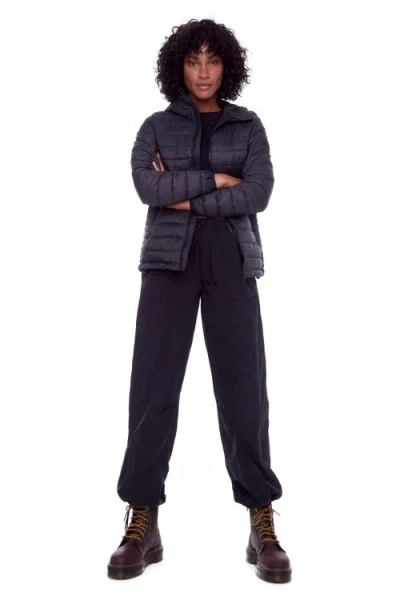 Alpine North Women's Yoho Ladies' | Lightweight Packable Puffer Jacket & Bag In Black