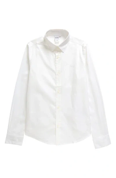 Bosswear Boss Kidswear Kids' Cotton Shirt In White