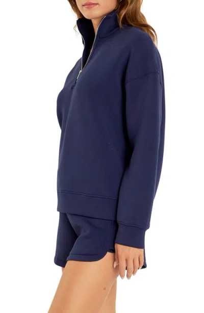 Shop Grey Lab Scuba Quarter Zip Pullover In Navy