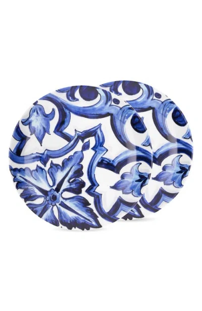 Dolce & Gabbana Dolce&gabbana Blu Meditteraneo Set Of 2 Dessert Plates In Light Blue