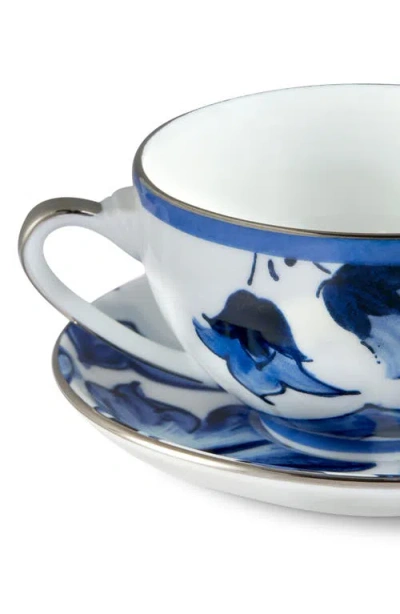 Dolce & Gabbana Porcelain Tea Set In Light Blue