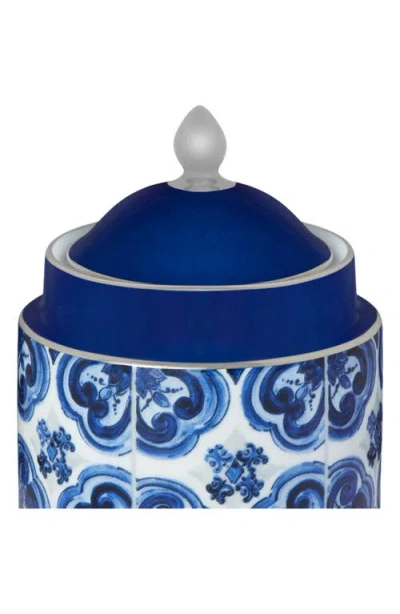 Dolce & Gabbana Dolce&gabbana Blu Meditteraneo Sugar Bowl & Lid In Navy