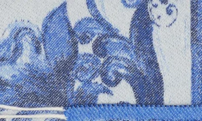 Dolce & Gabbana Dolce&gabbana Blu Meditteraneo Cashmere Throw Blanket In Navy