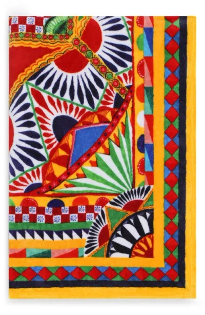Dolce & Gabbana Dolce&gabbana Carretto Beach Towel In Misce/ Carr
