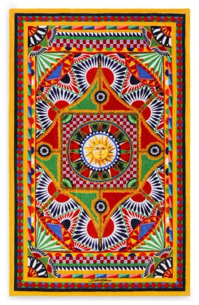 Dolce & Gabbana Dolce&gabbana Carretto Beach Towel In Misce/ Carr